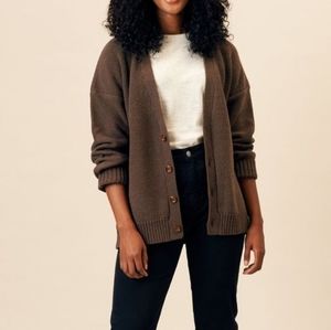 Kotn cream beige knit cardigan